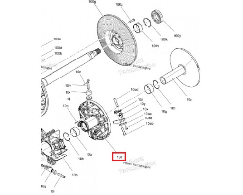 417224610 Шкив Ведущего Вариатора Подвижный Для Ski Doo