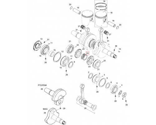 SM-09233 SPI Шестерня Коленвала Центральная Для Ski Doo 420935748