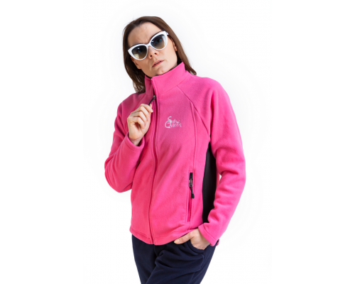 Флисовая Кофта Женская VEL Zip Pink/Black (Женский, S, Малиново-черный)