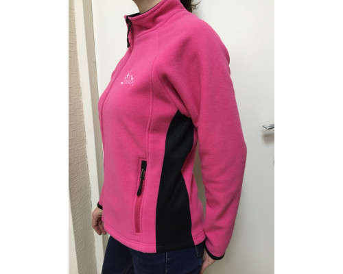 Флисовая Кофта Женская VEL Zip Pink/Black (Женский, S, Малиново-черный)