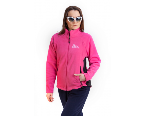 Флисовая Кофта Женская VEL Zip Pink/Black (Женский, S, Малиново-черный)