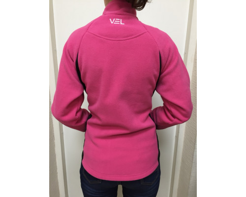 Флисовая Кофта Женская VEL Zip Pink/Black (Женский, S, Малиново-черный)