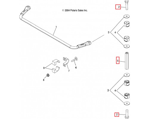 AT-08846 BRONCO Стойка Заднего Стабилизатора Для Polaris 5414877, 5415885, 7517231, 5020827