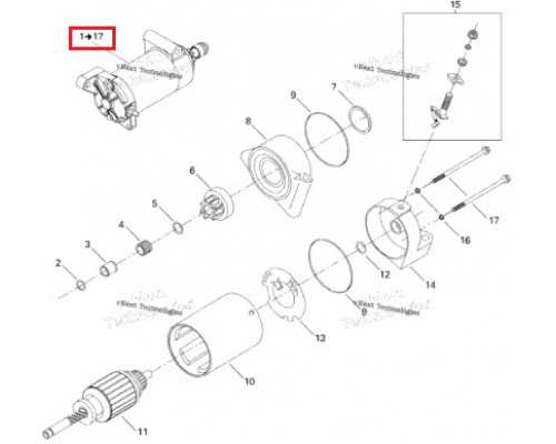 SM-MZ1116 MIZASHI Стартер Электрический Для Ski Doo 515175562, 515175843, 515176003, 515176133