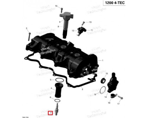 415129429 Свеча Зажигания NGK 4374 CR8EK-B Для Ski Doo 4-TEC 1200