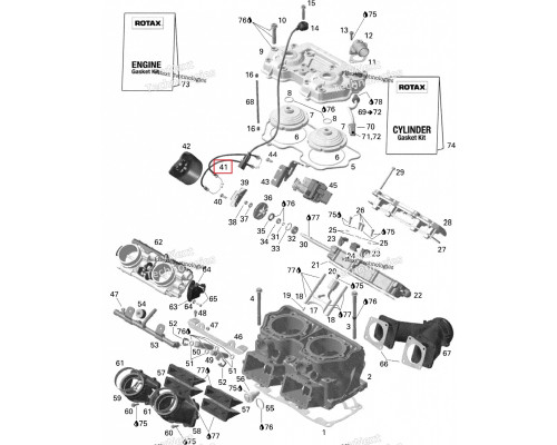 SM-05291 SPI Кабель Выпускного Клапана Для Ski Doo 420997021, 420997023