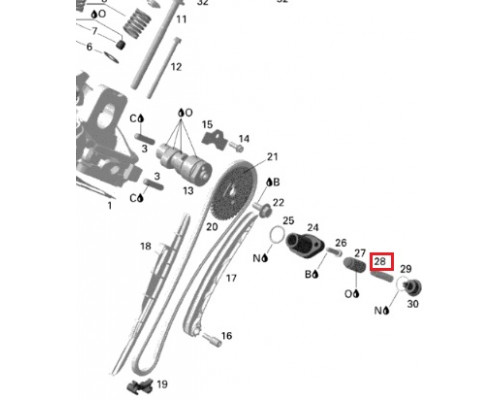 420238120 Пружина Натяжителя Для Ski Doo 711238120