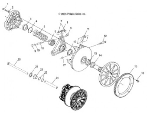 1322838 Вариатор Ведущий Для Polaris WIDETRAK LX 1321738
