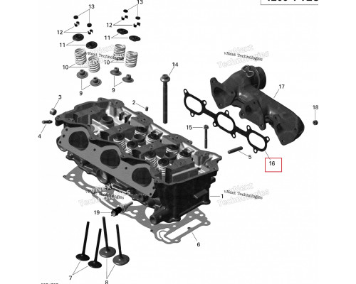420431390 Прокладка Выпускного Коллектора Для Ski Doo 1200