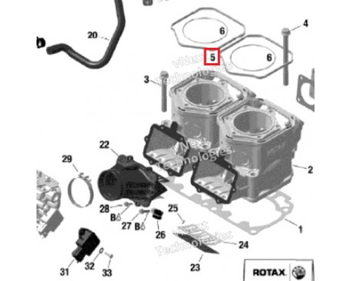 420931590 Прокладка Головки Цилиндров Для Ski Doo