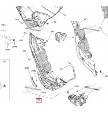 502008507 Панель Боковая Нижняя Левая Черная Для Ski Doo