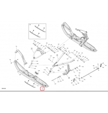 505075983 Лыжа Pilot DS-4 Черная Для Ski Doo 505075422, 860202721, 505075204