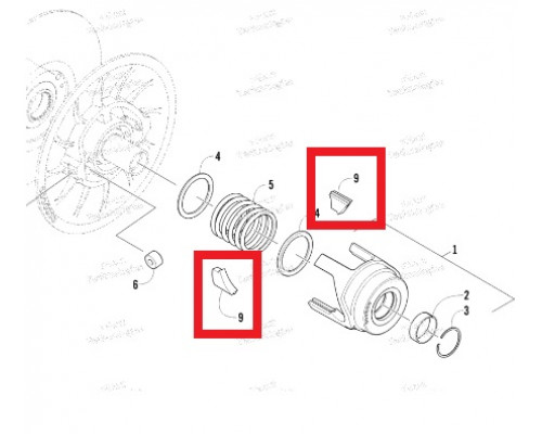 0648-826 Сухарь Ведомого Вариатора Для Arctic Cat 0648-821