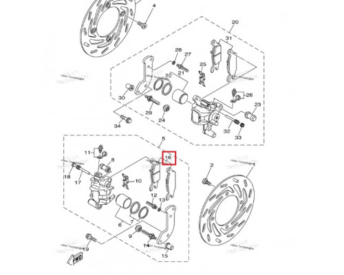 AT-05028F SPI Тормозные Колодки Для Yamaha 3B4-W0045-00-00