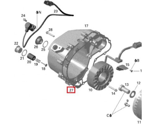 AT-MZ1213 MIZASHI Прокладка Крышки Генератора Для Ski Doo 420651200, 420651201, 420651203