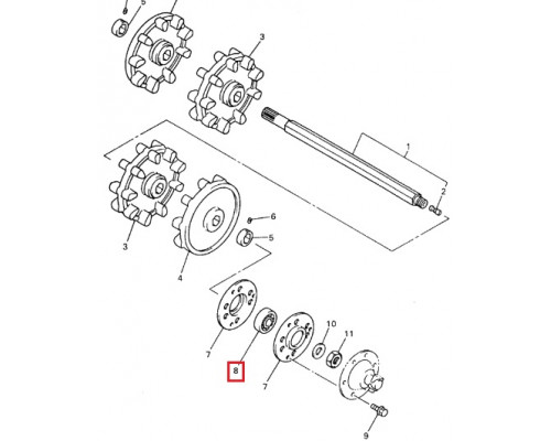 BK-B-054 SPI Подшипник Коробки Передач Для Yamaha 93306-27206-00