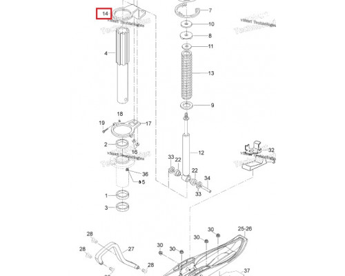100804T ТМ Рулевой Рычаг Левый Для Ski Doo Skandic 605353423, SM-08380