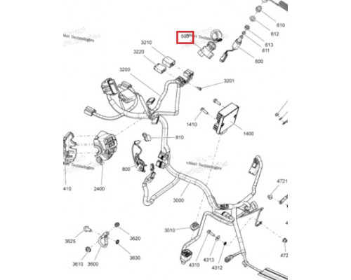 SM-01551 SPI Замок Зажигания Для Ski Doo 515176781, 515177063