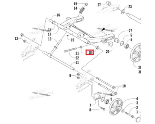 0104-386 Втулка Задней Подвески Для Arctic Cat