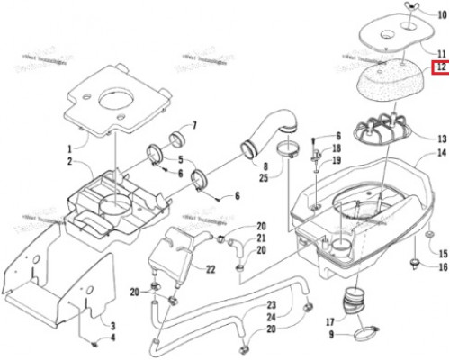 0470-828 Фильтр Воздушный Для Arctic Cat 1000