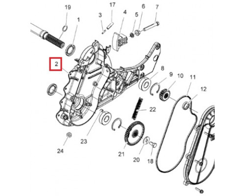 1333255 Корпус КПП Внутренний Для Polaris AXYS
