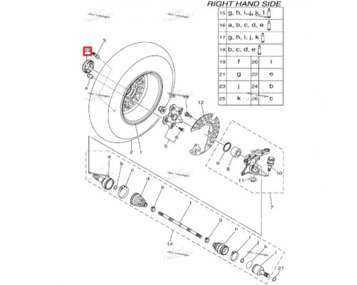 1RB-F530B-00-00 Колпачок Колесного Диска Черный Для Yamaha