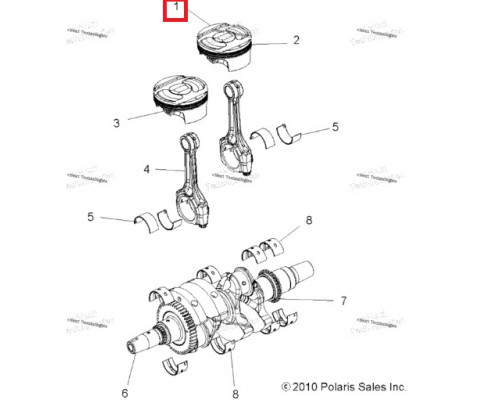 2204637 Поршень В Сборе Для Polaris RZR 900 2204508