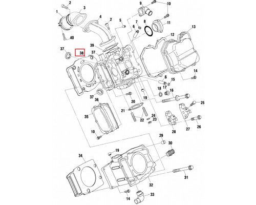 3085371 Прокладка ГБЦ Для Polaris 500