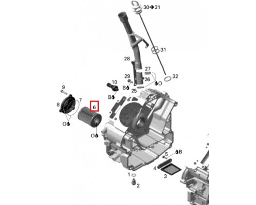 420256188 Масляный Фильтр Для Ski Doo 711256188