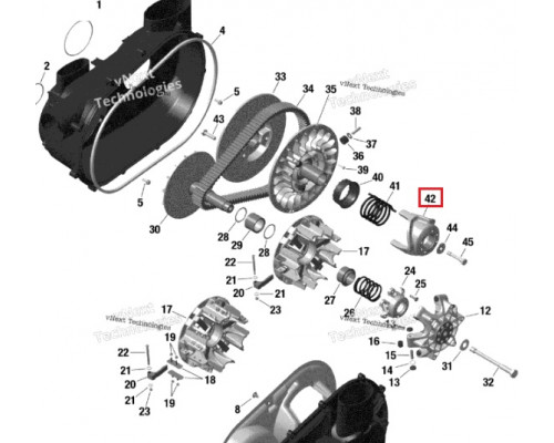 420280846 Хеликс Ведомого Вариатора Для BRP Can Am Maverick