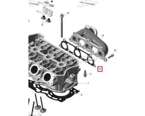 420431850 Прокладка Выпускного Коллектора Для Ski Doo 900 ACE