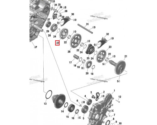 420434857 Шестерня КПП 36 Зубьев Для BRP Can Am 420434850, 420434851