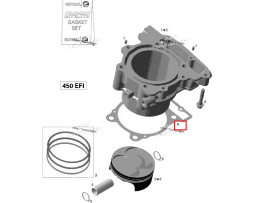 420650390 Прокладка Цилиндра Для BRP Can Am DS 450, Spyder