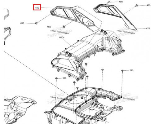 508001136 Сетка Воздухозаборника Левая Для Ski Doo