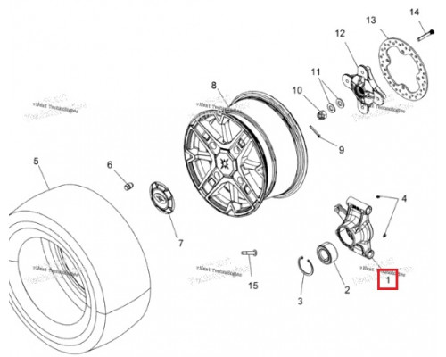 5143608 Цапфа Задней Подвески Правая Для Polaris 5136690