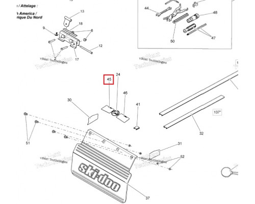 516006431 Наклейка Информационная Левая Для Ski Doo