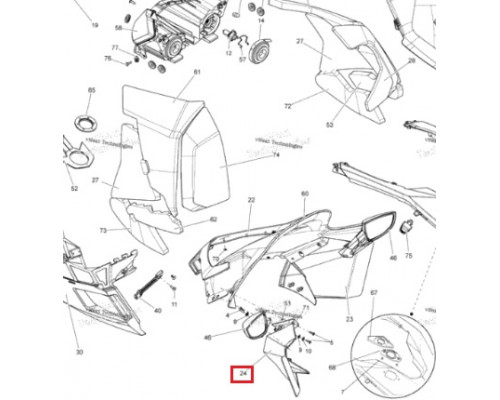 517303746 Ветровое Стекло Боковое Левое Для Ski Doo