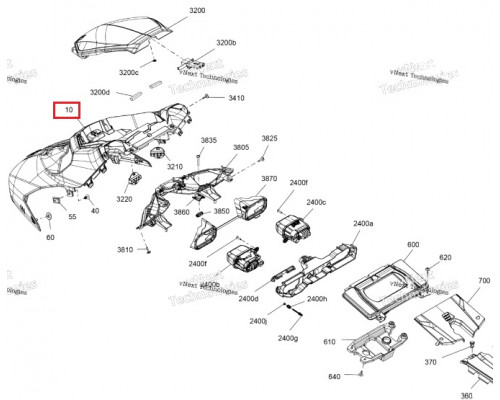 517309229 Капот Серый Для Ski Doo REV Gen5 SUMMIT