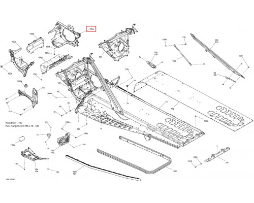 518334523 Модуль Рамы Правый Для Ski Doo 518329336, 518331260, 518332689