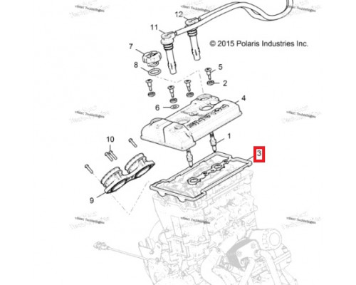 5415011 Прокладка Крышки Клапанов Для Polaris 900, 1000 5414301, 5413805