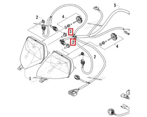 0609-831 Лампа Головного Света Для Arctic Cat