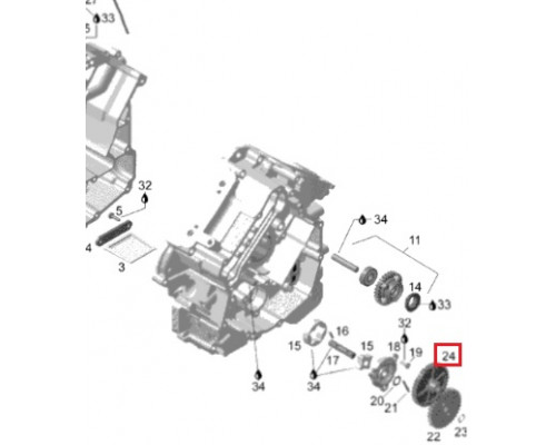 420434300 Шестерня Привод Маслонасоса Для Ski Doo Для Stels 101106-001-0000