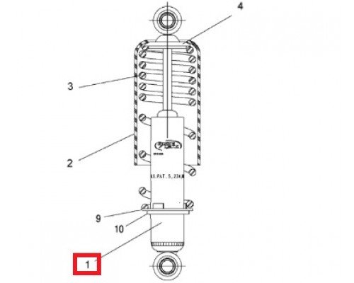 7041742 Амортизатор Задней Подвески Для Polaris Widetrak LX