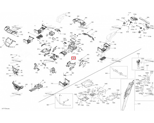 705003446 Панель Боковая Левая Желтая Для BRP Can Am Outlander