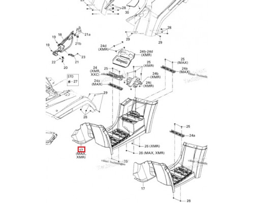 705003633 Подножка Левая Для BRP Can Am G1 MAX 705002488, 705001940, 705001535