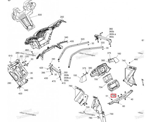 705015547 Окантовка Панели Приборов Для BRP Can Am Outlander