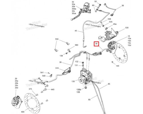 705601688 Шланг Тормозной Передний Правый Для BRP Can Am OUTLANDER, Renegade