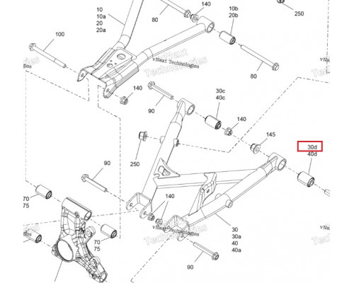 706005631 Втулка Заднего Нижнего Рычага Для BRP Can Am OUTLANDER