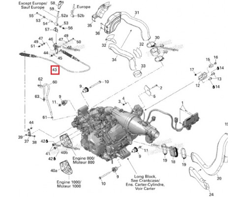 707000775 Трос Переключения Передач Для BRP Can Am Maverick, Commander