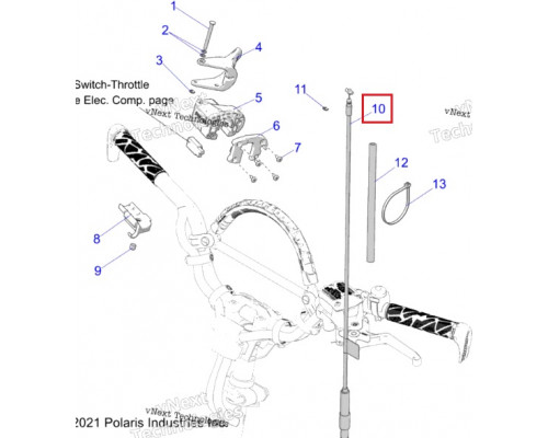 7082855 Тросик Газа Для Polaris MATRYX